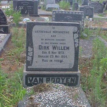 ROOYEN Dirk Willem, van 1873-1954