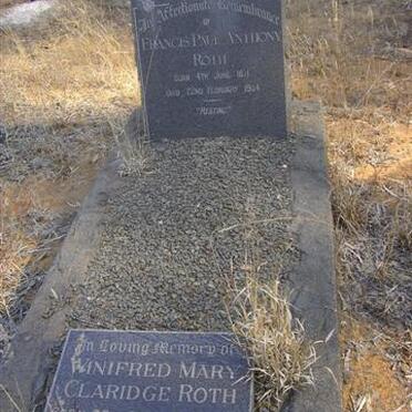 ROTH Francis Paul Anthony 1871-1954 &amp; Winifred Mary Claridge 1883-1972