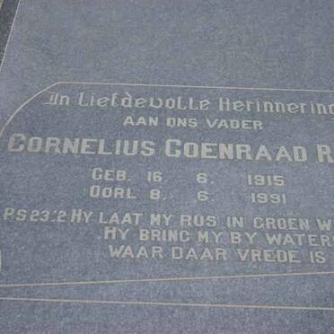 RALL Cornelius Coenraad 1915-1991