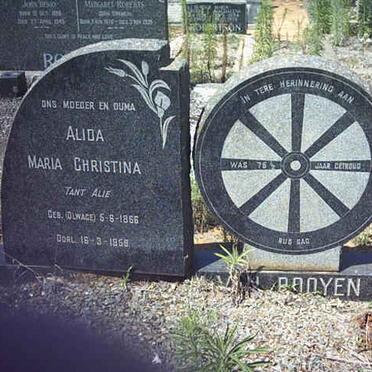 ROOYEN Alida Maria Christina, van nee OLWAGE 1866-1959