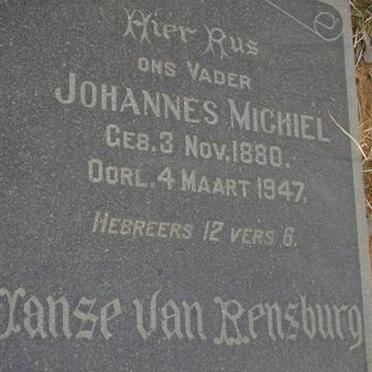 RENSBURG Johannes Michiel, Janse van 1880-1947