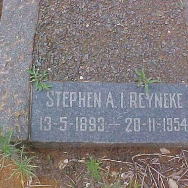 REYNEKE Stephen A.I. 1893-1954