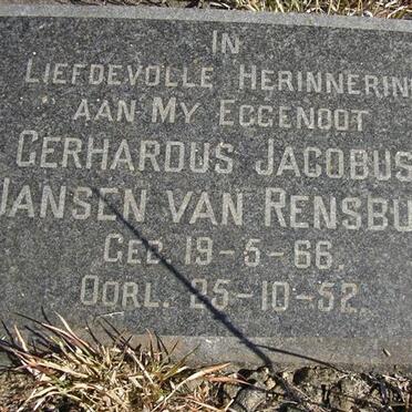RENSBURG Gerhardus Jacobus, Janse van 1866-1952
