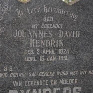 REYNDERS Johannes David Hendrik 1924-1951