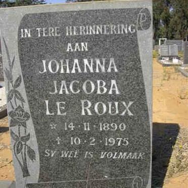 ROUX Johanna Jacoba, le 1890-1975