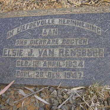 RENSBURG Elsie, J. van 1934-1947