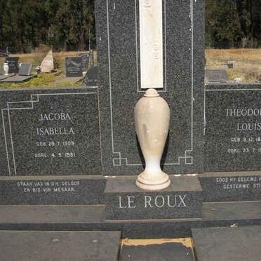 ROUX Theodorus Louis, le 1899-1975 &amp; Jacoba Isabella 1909-1981