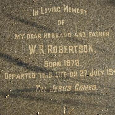 ROBERTSON W.R. 1879-1942