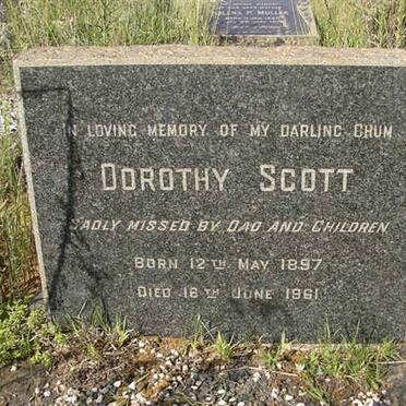 SCOTT Dorothy 1897-1961