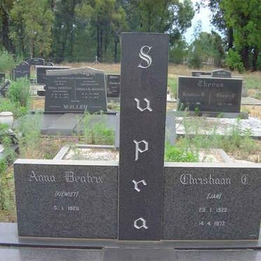 SUPRA Christiaan C. 1925-1973 &amp; Anna Beatrix 1928-