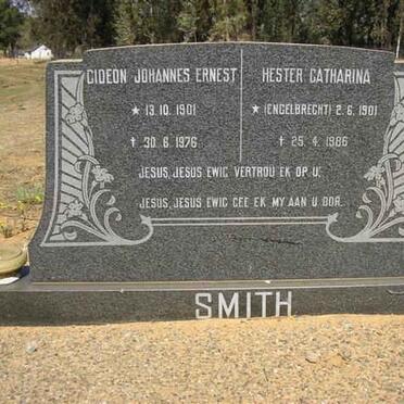 SMITH Gideon Johannes Ernest 1901-1976 &amp; Hester Catharina ENGELBRECHT 1901-1986