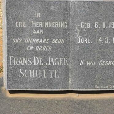 SCHUTTE Frans de Jager 1945-1980