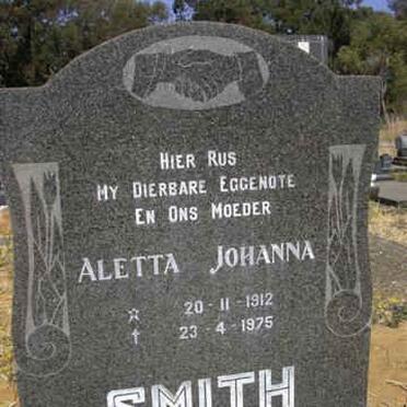 SMITH Aletta Johanna 1912-1975