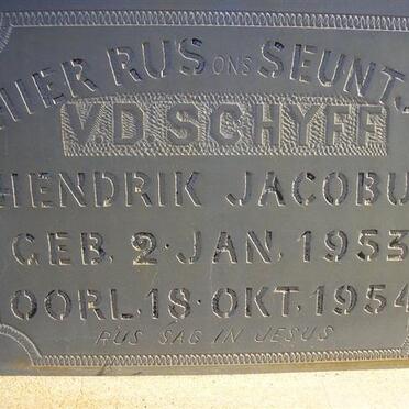 SCHYFF Hendrik Jacobus, v.d. 1953-1954