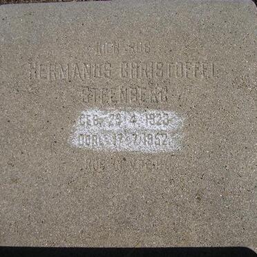 STEENBERG Hermanus Christoffel 1923-1952