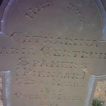 SPAMERS Catharina Maria Gertruida nee PIENAAR 1857-1937