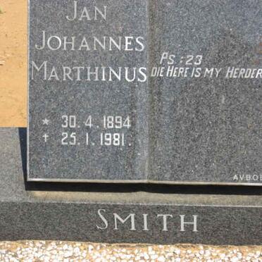 SMITH Jan Johannes Marthinus 1894-1981