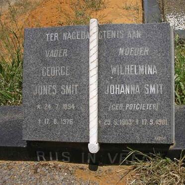 SMIT George Jones 1894-1976 &amp; Wilhelmina Johanna POTGIETER 1903-1981