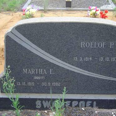 SWANEPOEL Roelof P. 1914-1972 &amp; Martha E. SCOTT 1915-1982
