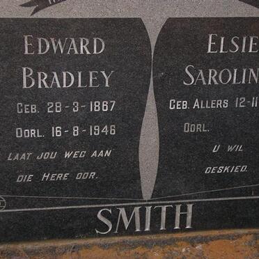 SMITH Edward Bradley 1867-1946 &amp; Elsie Sarolina ALLERS 1896-
