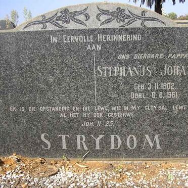 STRYDOM Stephanus Johannes 1902-1961
