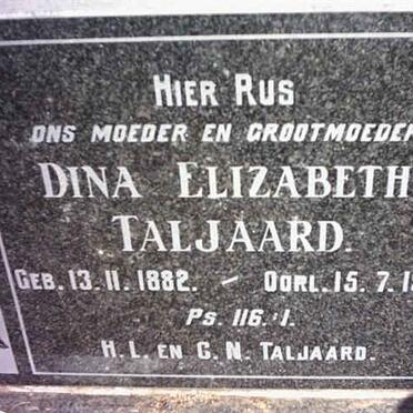 TALJAARD Dina Elizabeth 1882-1931