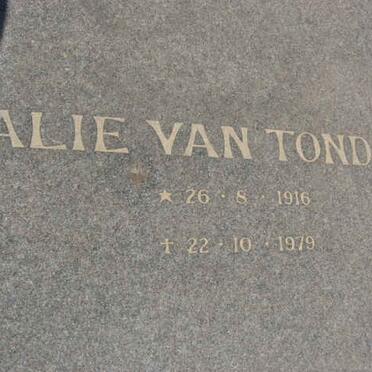 TONDER Alie, van 1916-1979