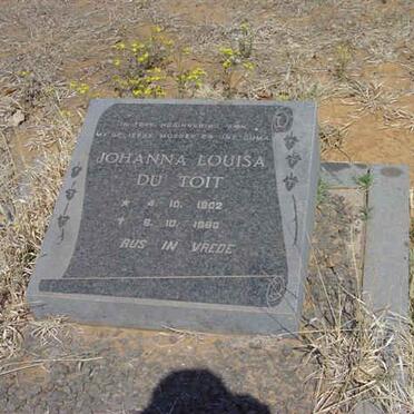 TOIT Johanna Louisa, de 1902-1980