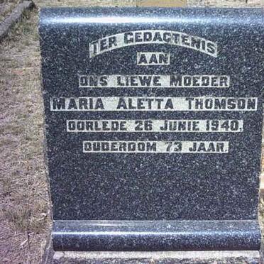 THOMSON Maria Aletta -1940