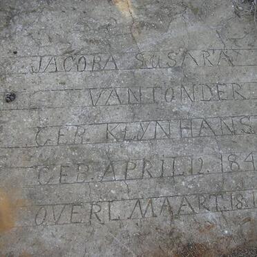 TONDER Jacoba Susara, van KLYNHANS 1844-1919