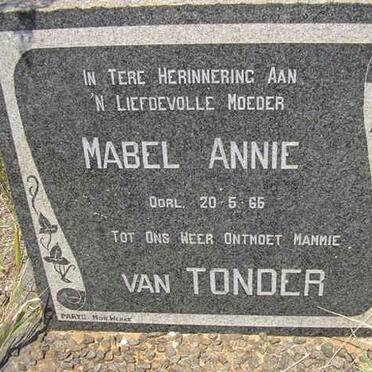 TONDER Mabel Annie, van -1965