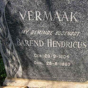 VERMAAK Barend Hendricus 1904-1963