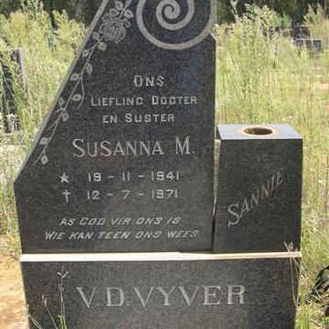 VYVER Susanna M., v.d. 1841-1971