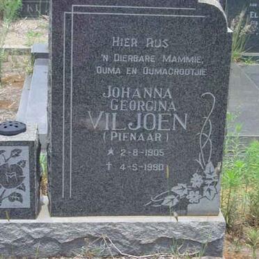 VILJOEN Johanna Georgina nee PIENAAR 1905-1990