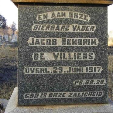 VILLIERS Jacob Hendrik, de  -1917