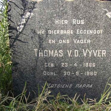 VYVER  Thomas, van der 1886-1960