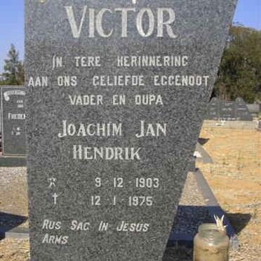 VICTOR Joachim Jan Hendrik 1903-1975