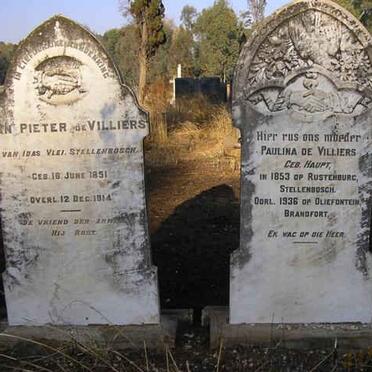 VILLIERS Jan Pieter, de 1851-1914 &amp; Paulina HAUPT 1853-1936