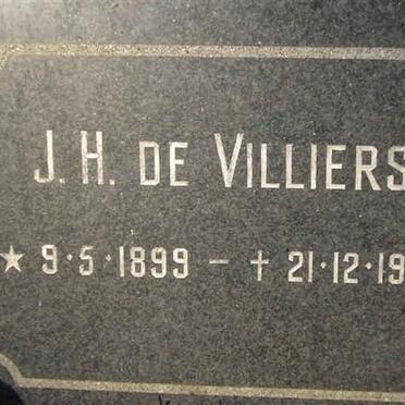 VILLIERS J.H., de 1899-1943