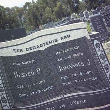 VERMAAK Johannes J. 1907-1966 &amp; Hester P. 1912-2002