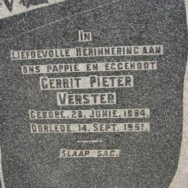 VERSTER Gerrit Pieter 1884-1951