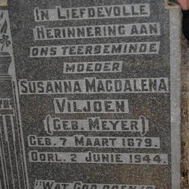 VILJOEN Susanna Magdalena néé MEYER 1879-1944