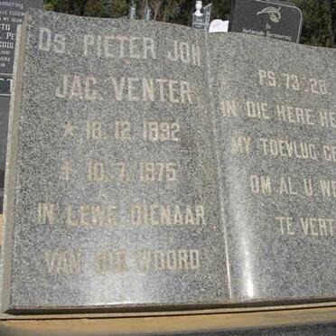 VENTER Pieter Johannes Jacques 1892-1975