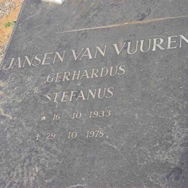 VUUREN Gerhardus Stefanus, Jansen van 1933-1978