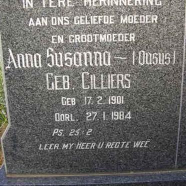 VILJOEN Anna Susanna nee CILLIERS 1901-1984