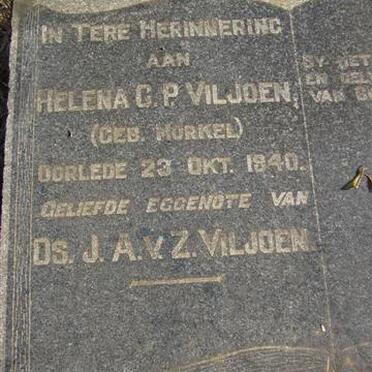 VILJOEN Helena C.P. néé MORKEL -1940