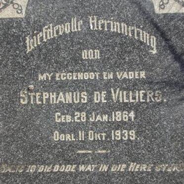 VILLIERS Stephanus, de 1864-1939
