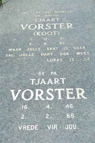 VORSTER Tjaart 1971-1982 :: VORSTER Tjaart 1946-1986