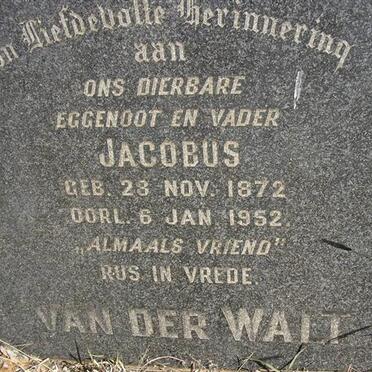 WALT Jacobus, van der 1872-1952