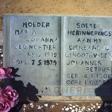 WAGNER Johannes Petrus 1908-1959 &amp; Maria Johanna NORTIER 1912-1979